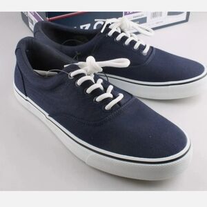 Izod Rangley Mens Canvas Lace Up Tennis Shoes Sneakers Grey New